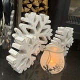 Standing Wooden Snowflakes set of 3
