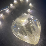Light Up Feather Heart With Bead Hanger