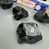 Incense Crystal Stick Holder - Rose Quartz & Black Obsidian