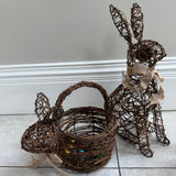 Standing Rattan Rabbit Decoration H42cm