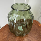 Vintage Green Glass Vase H16cm