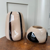 Wikholm - Nova Beige & Black Vase - 2 sizes