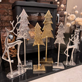 Standing Silver Metal Tall Tree - 2 Sizes