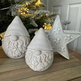 Christmas Ceramic neutral Gonk - 2 sizes