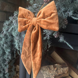 Plush velvet elegant Caramel Bow Hanger 30cm&nbsp;