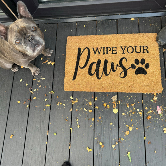 Natural Doormat - 'Wipe Your Paws'