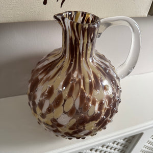 Brown & Neutral tone Giraffe Glass Pitcher Vase