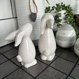 Matte White Standing Rabbits - Small & Medium