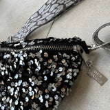 Eliza Gracious - quality affordable design led branded costume jewellery.

Fun stylish Sequin Super Crossbody bag with 2 straps
Colours; Silver with silver fixtures&nbsp;