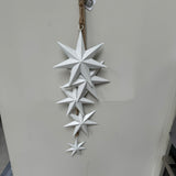 Hanging white metal bunch of Stars