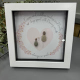 Midi Framed Pebble Art - 'Mum, to the world you're the one person but to me you are the world'