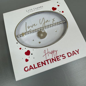 Life Charms the Thoughtful Jewellery Co.
Just Because Galentine's Heart charm Bracelet;
Love ya x. You're my bestie x.