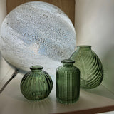 Small Glass Bottle Vases Green - various styles
