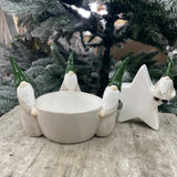 Wikholmform - Unique design & products from Scandinavia Ceramic Beige & Green Santa Alvar Christmas Bowl H18xW10cm