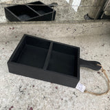 Black Wooden Storage Box - 40cm