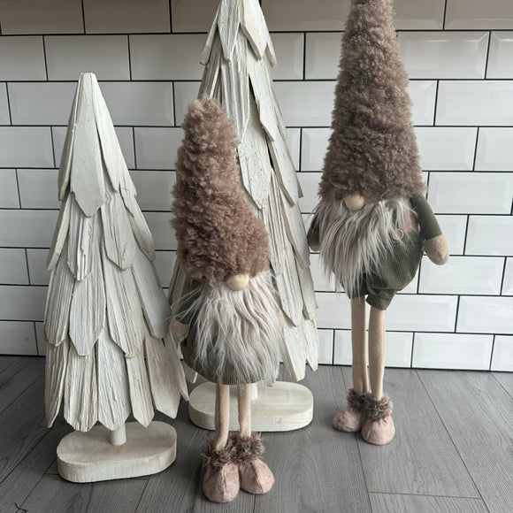 Green & Beige Tall Santa Gnomes - 2 sizes