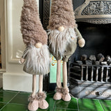 Green & Beige Tall Santa Gnomes - 2 sizes