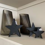 Matt Black Wooden Stars - 3 sizes