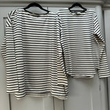 Chalk - Long Bryony Black/Cream Stripe Top