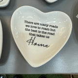 Ceramic Quotable Heart Trinket Dish - 8 quotes