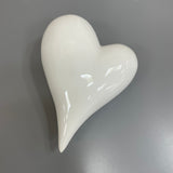 White Ceramic Whole Heart Ornament 13.5cm