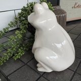 White Ceramic Frog H14cm