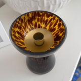 Glass Pillar Candle Holder - Dalmatian Print