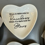 Ceramic Quotable Heart Trinket Dish - 8 quotes