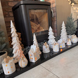 Ceramic LED Christmas Present with Bow topper - 2 sizes