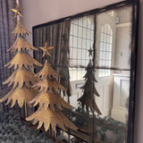 Statement standing hammered Gold Metal Tall Tiered Trees&nbsp;

Available in 2 sizes; Small 67cm &amp; Large 92cm