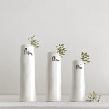 East of India Trio of Bud Vases  - Home, Family, Love