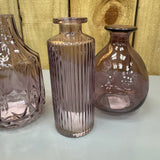 Amethyst Small Glass Bottle Vases - 4 styles