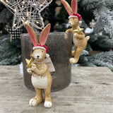 Christmas Pot Hanger - Ruth Rabbit with star