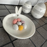 Grey Heart Porcelain Egg - 2 sizes