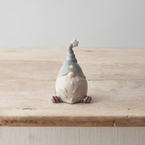 Grey & Red Gonk Ornament with Grey Star Hat