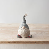 Grey & Red Gonk Ornament with Grey Star Hat