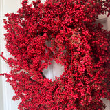 Vibrant striking luxury Red Berry Christmas Wreath 60cm