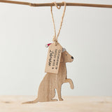 Wooden Hanging Silhouette Christmas Dog Hanger - 4 Breeds