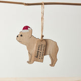 Wooden Hanging Silhouette Christmas Dog Hanger - 4 Breeds
