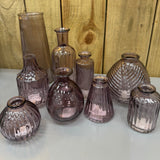 Amethyst Small Glass Bottle Vases - 4 styles