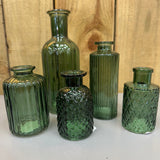 Dark Green Square Bubble Vases - 2 sizes