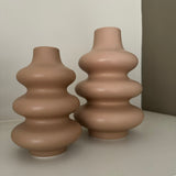 Ribbed Abstract Vases Caramel - 2 sizes