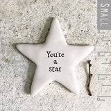 East of India Quotable Tiny Token collection&nbsp;
Small gift with a meaningful quote - Star 3.6cm
Quote - 'You're a Star'