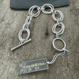 Eliza Gracious - Chunky Linked Chain Bracelet | Silver & Matt Silver