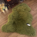 Hanlin Sheepskin Premium Large Rug - Dark Lime