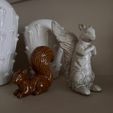 Ceramic Rustic Foraging Squirrel H20cm