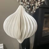 Honeycomb Paper Hanging Decoration - Round Bauble Available in White and Black 16cm 