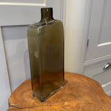 Large Brown Glass Flask Vase