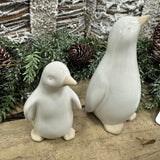 White Reactive Glaze Ceramic Standing Penguins
Available in 2 sizes; - Small 11cm &amp; Large 15cm