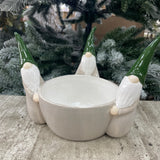 Wikholmform - Unique design & products from Scandinavia Ceramic Beige & Green Santa Alvar Christmas Bowl H18xW10cm